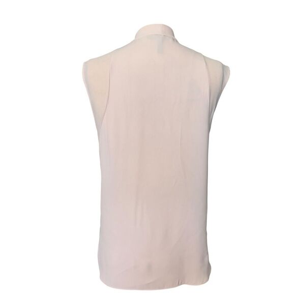 BCBGMAXAZRIA Blush Draped Sleeveless Blouse Size S - Picture 5 of 6